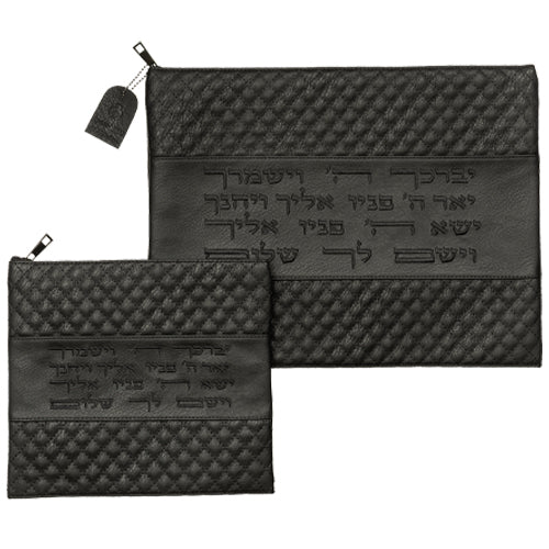 סט טלית תפילין דמוי עור יברכך 36×29 ס״מ דמוי עור