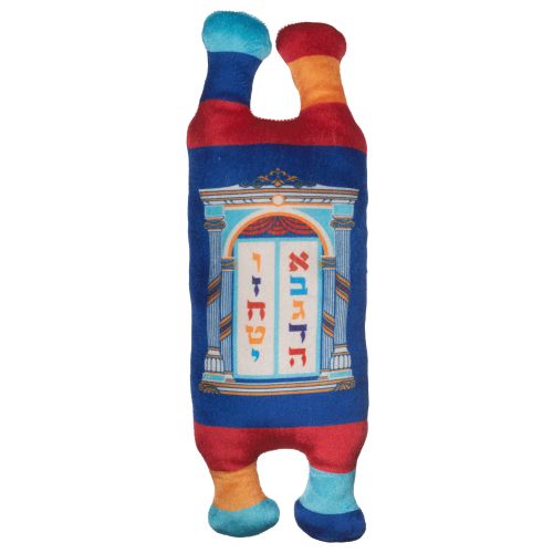 ספר תורה אשכנזי מבד רקמת "שער וילנה" 30 ס״מ בד צבעוני