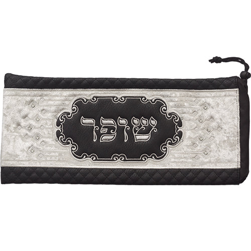 תיק לשופר מהודר דמוי עור עם רקמה 20×42 ס״מ דמוי עור