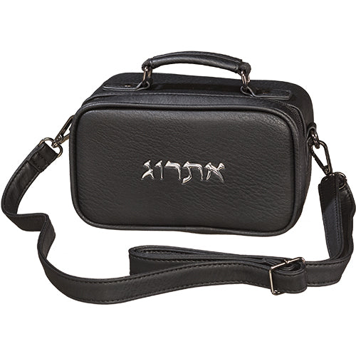 Faux Leather Etrog Box 19×11 cm- Black – Model UK67066