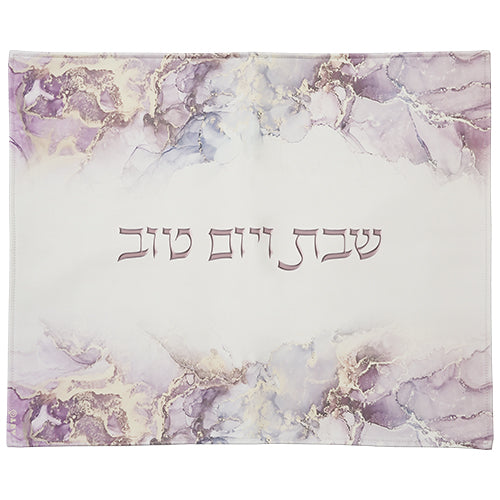 כיסוי חלה מהודר דמוי עור עם הדפסה 52×42 ס״מ בד