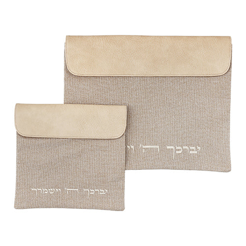 סט טלית תפילין בד פשתן 36×29 ס״מ בד