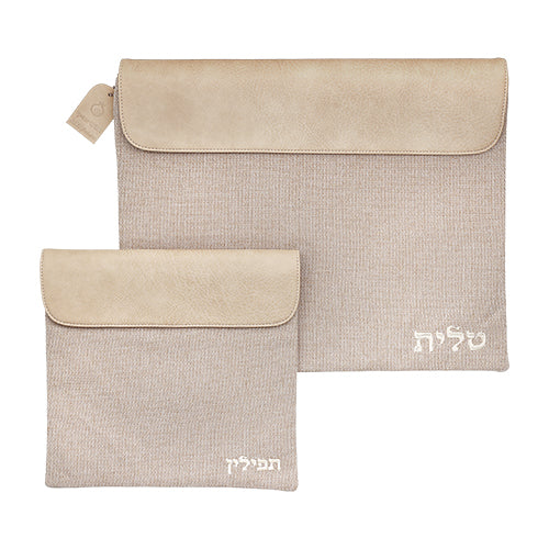 סט טלית תפילין בד פשתן 36×29 ס״מ בד