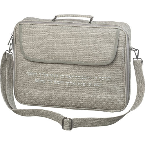 תיק מפואר לטלית תפילין עם ידית 31×41 ס״מ דמוי עור שחור