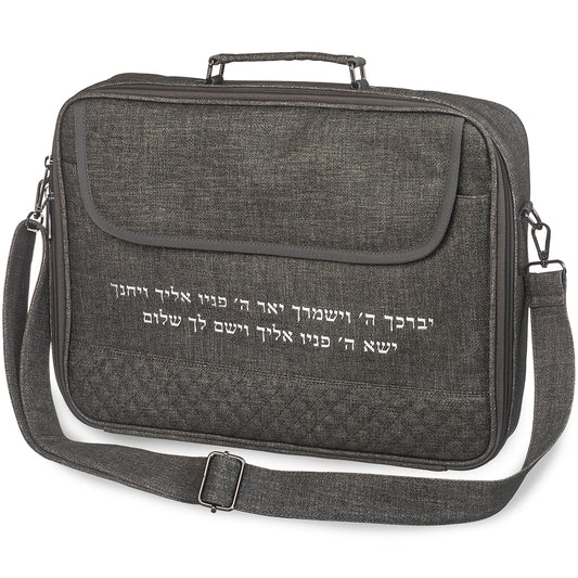 תיק מפואר לטלית תפילין עם ידית 31×41 ס״מ דמוי עור