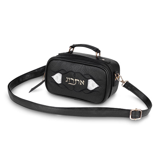 תיק לאתרוג דמוי עור שחור 11×19 ס״מ דמוי עור שחור
