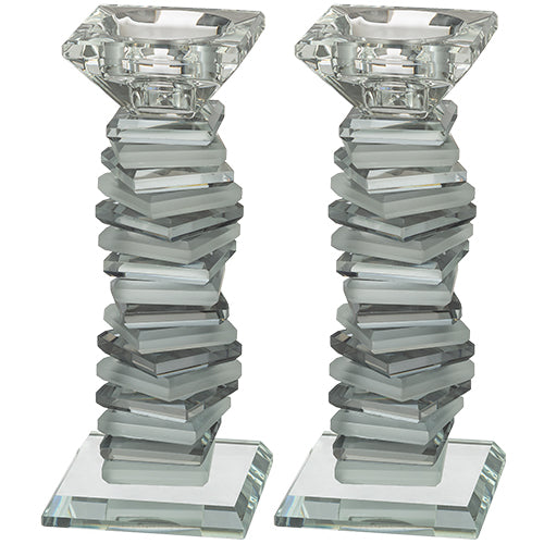 Pair of Crystal Elegant Candlesticks 16.5 cm – Model UK80029