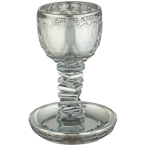 Crystal Kiddush Cup 16 cm Contain 100ml // 3.4oz – Model UK80045