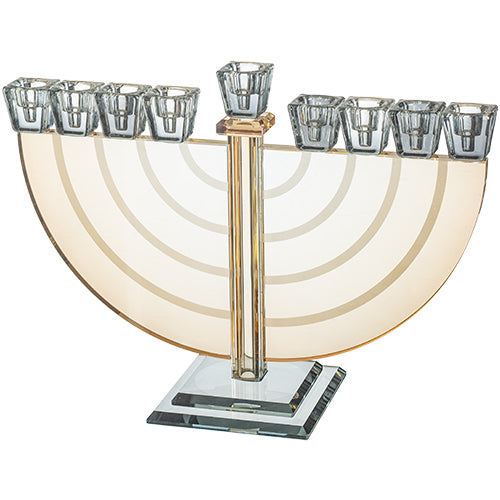 חנוכייה קריסטל מהודרת 22×30 ס״מ קריסטל