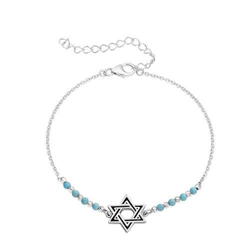 Bracelet 925 Silver Plated - Magen David – Model UK80982