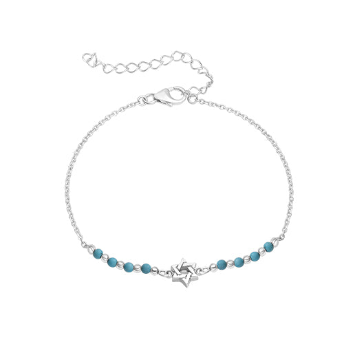 Bracelet 925 Silver Plated - Magen David – Model UK80992