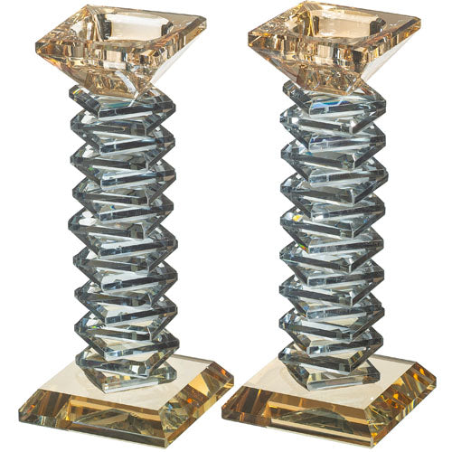 Pair of Crystal Elegant Candlesticks 17.5 cm – Model UK81590