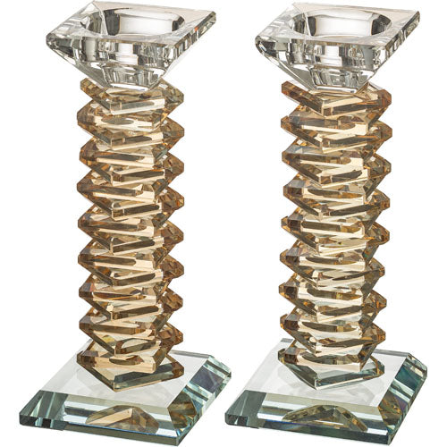 Pair of Crystal Elegant Candlesticks 17.5 cm – Model UK81592