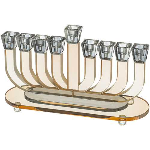 חנוכייה קריסטל מהודרת 18×30 ס״מ קריסטל