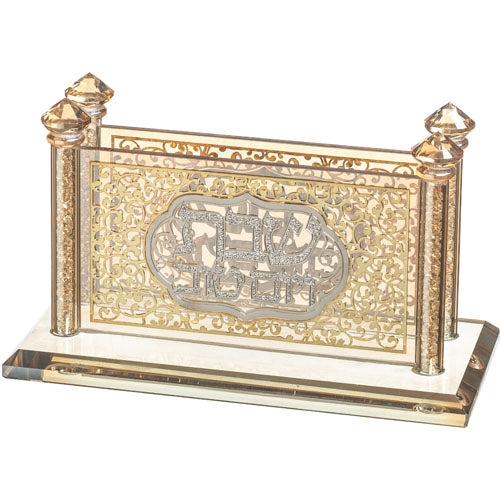 Crystal Matches Holder with Laser Cut Plaque 16×8 cm – Model UK81841