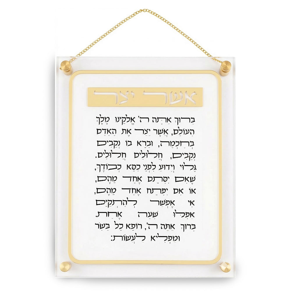 108 אשר יצר ע.מ אקריליק 29×35 ס״מ פרספקס