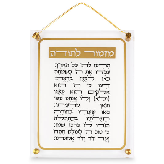 מזמור לתודה אקריליק 29×35 ס״מ פרספקס