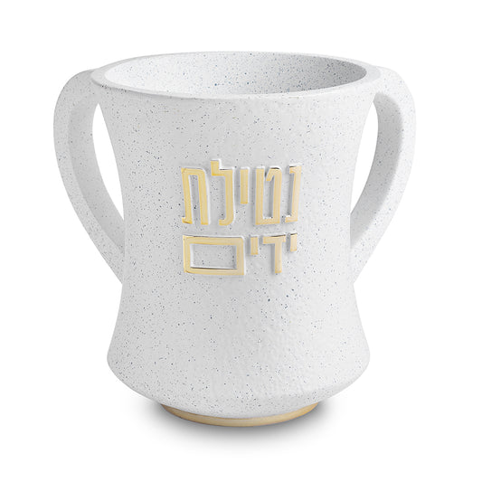 Polymer Washing Cup 12.5 cm - White, Dotted – Model UK82431