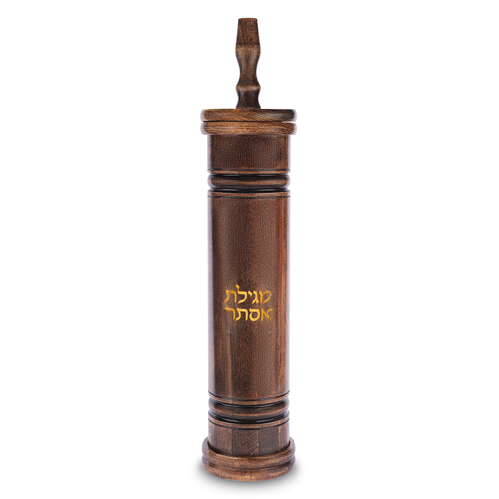 מגילת אסתר ספרדי גוף עץ עם חריטה עבור קלף 39 עץ