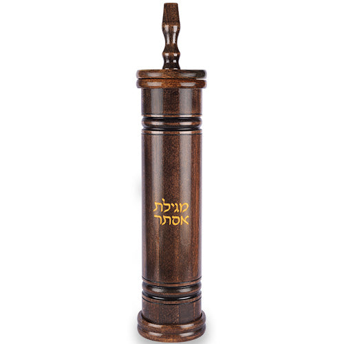 מגילת אסתר ספרדי גוף עץ עם חריטה עבור קלף 31 עץ