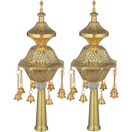 Pair of Rimonim for Torah 32 cm - Gold, Silver