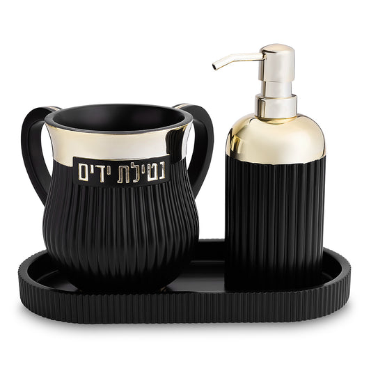סט סבונייה עם נטלה פולימר מהודר כולל מגש פולימר טבעי