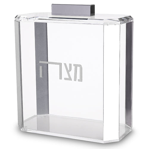 כלי למצה מאקריליק מהודר 22×26 ס״מ פרספקס טבעי