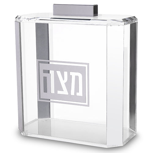 כלי למצה מאקריליק מהודר 22×26 ס״מ פרספקס טבעי