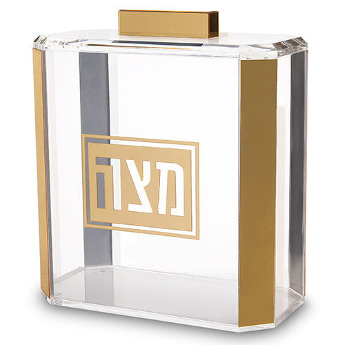 כלי למצה מאקריליק מהודר 22×26 ס״מ פרספקס טבעי
