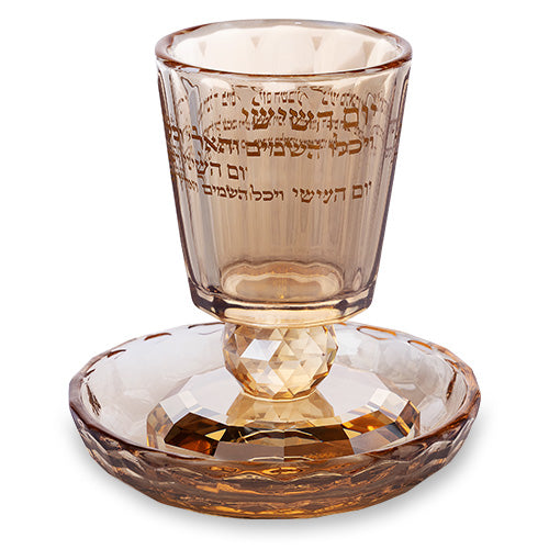 גביע קידוש קריסטל עם רגל 8 ס״מ תכולה 110 מ״ל קריסטל