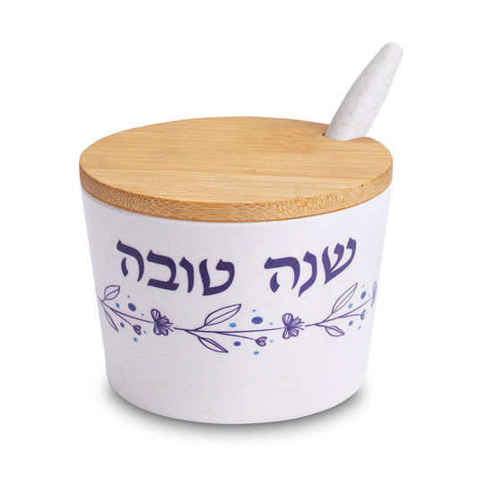 Bamboo Honey Dish Shana Tovah- 6.5 cm – Model UK83542