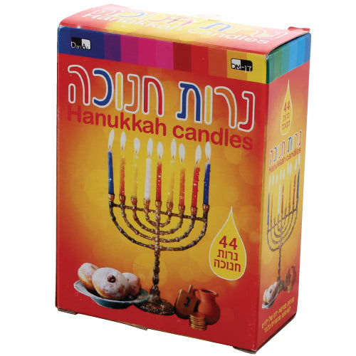 קופסא של 44 נרות חנוכה 53056 אחר צבעוני