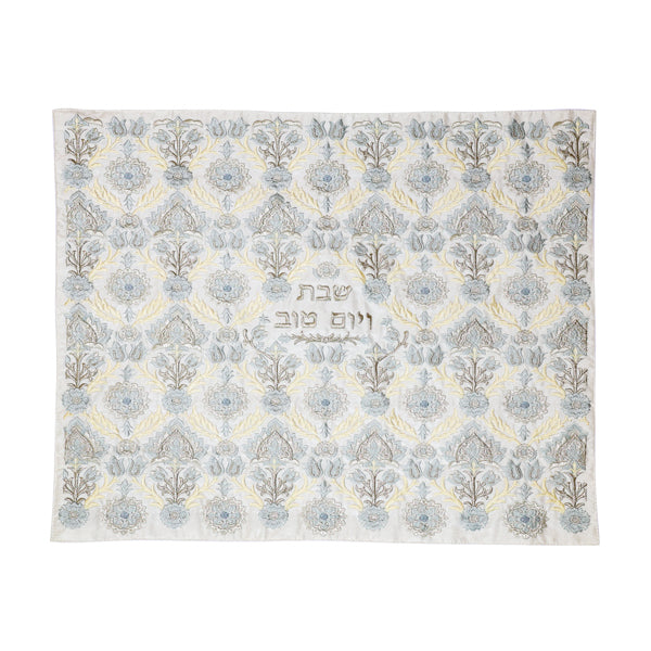 Challah Cover - Full Embroidery- Carpet - Silver & Gold