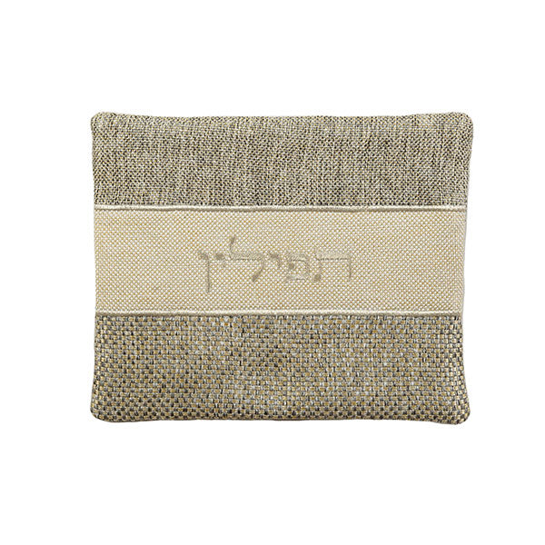 תיק תפילין - בדים עבים - פשתן שחור