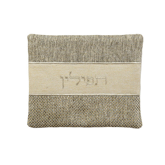 תיק תפילין - בדים עבים - פשתן שחור