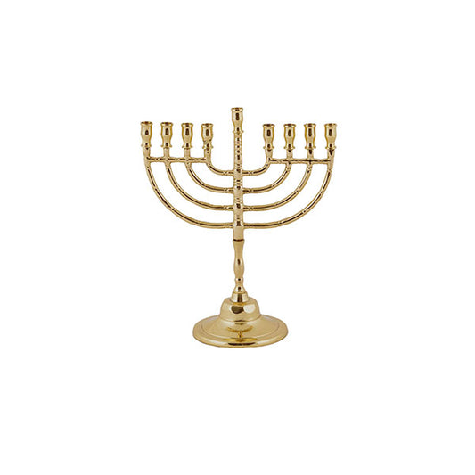 חנוכיה נחושת - 20 ס״מ - עיגולים
