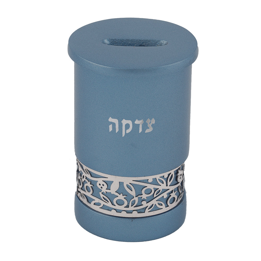 קופת צדקה + עיטור - כחול