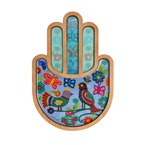 Large Hamsa - 2 Layers - 2 Birds