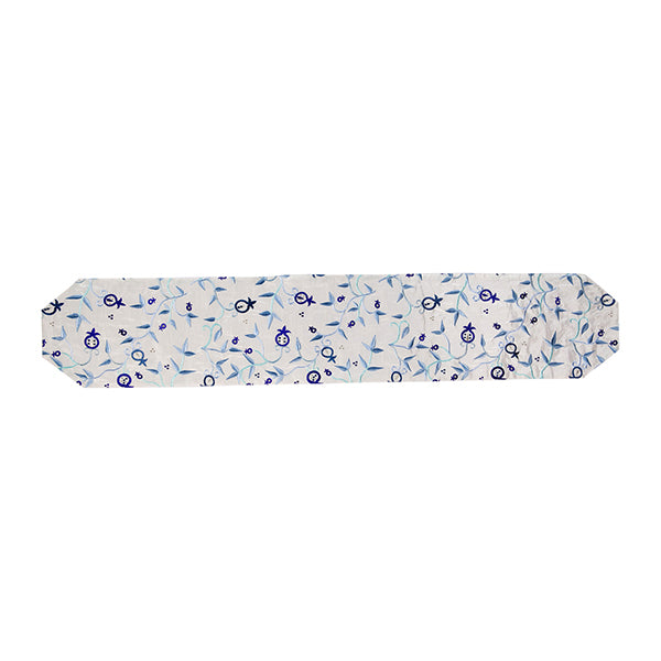 Runner Embroidery 150 cm Pomegranates - Blue