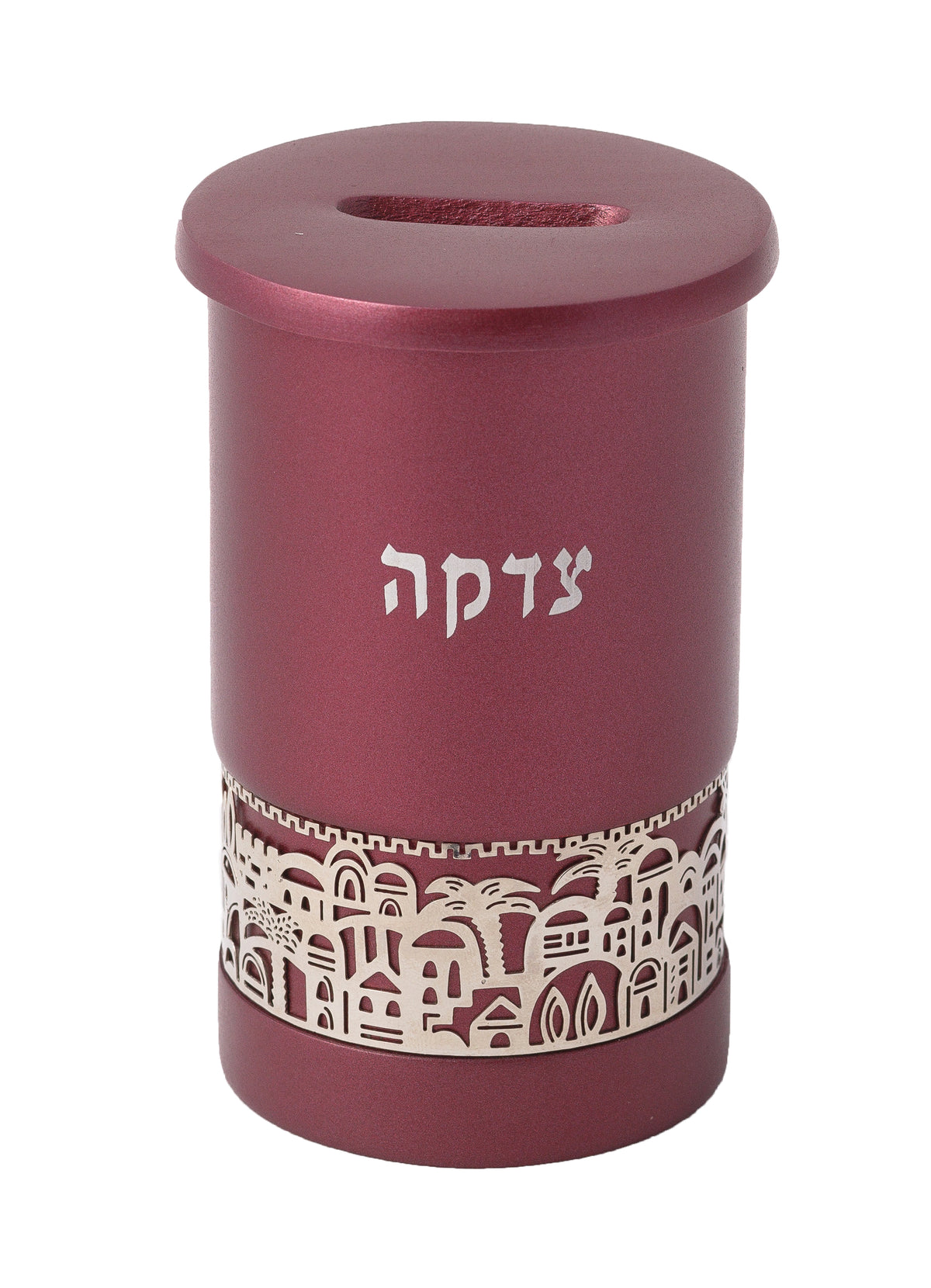 קופת צדקה + עיטור ירושלים - בורדו