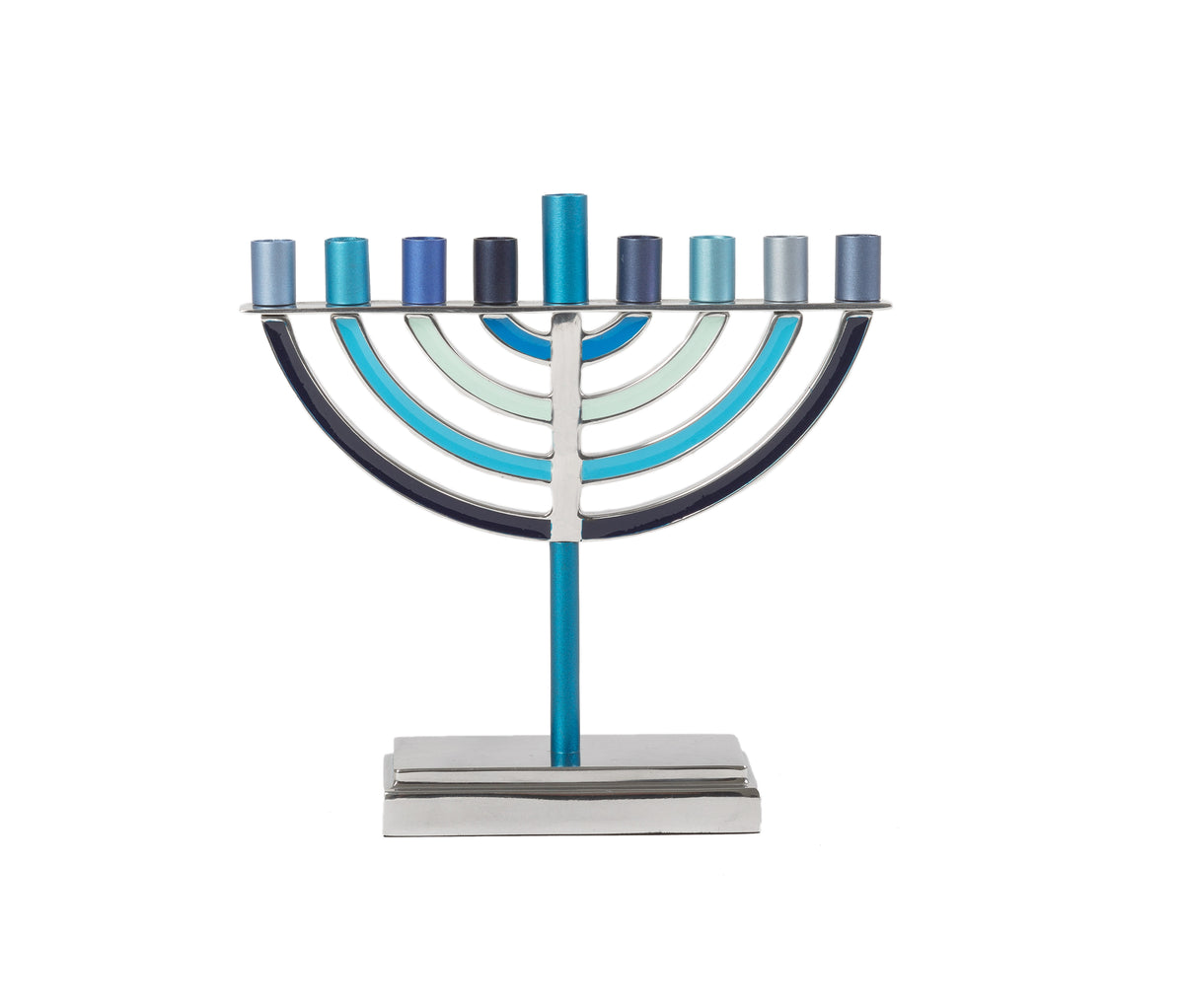 חנוכיה קלאסית קטנה - כחול