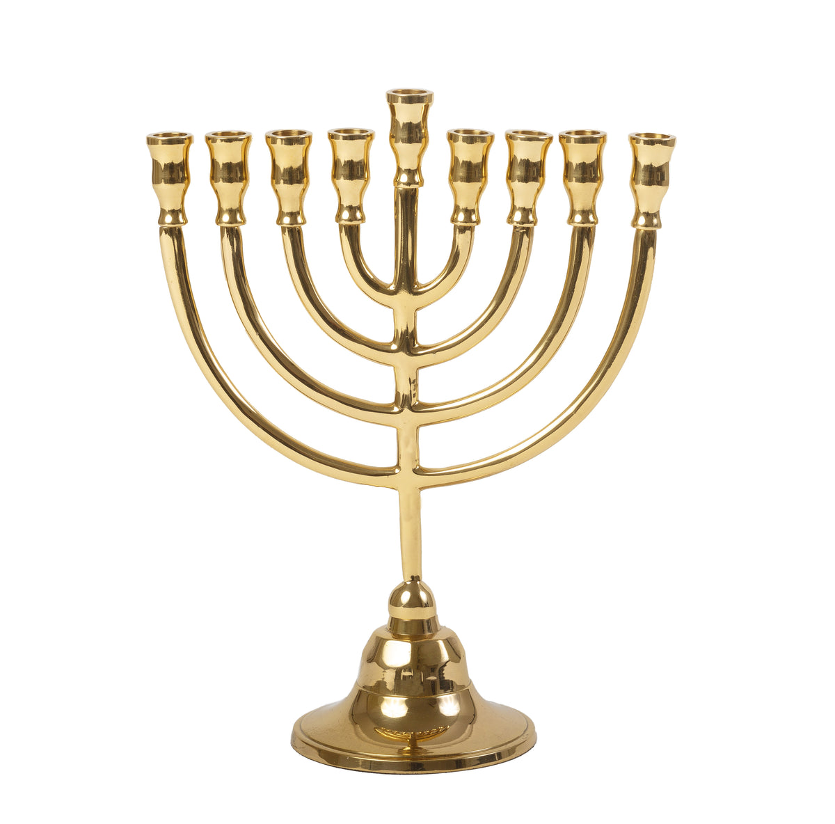 חנוכיה נחושת קלאסית - 22 ס״מ