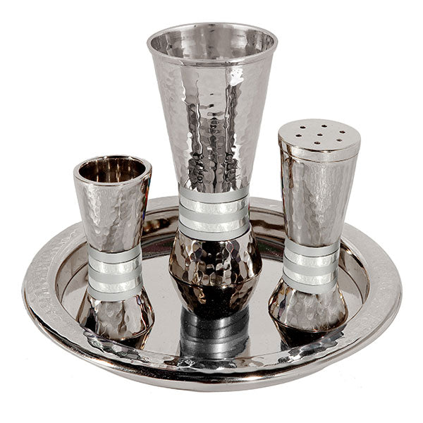 Havdallah Set - Hammer Work - Rings - Silver