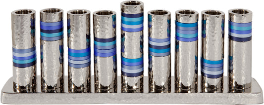 Hanukkah Menorah - Rings - Blue