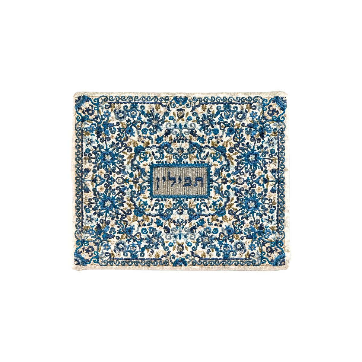 תיק לתפילין - רקמה מלאה - כחול