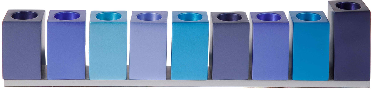 Hanukkah Menorah - Cubes - Blue