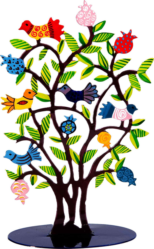 Metal Laser Cut Stand - Hand Painted - Brown Tree