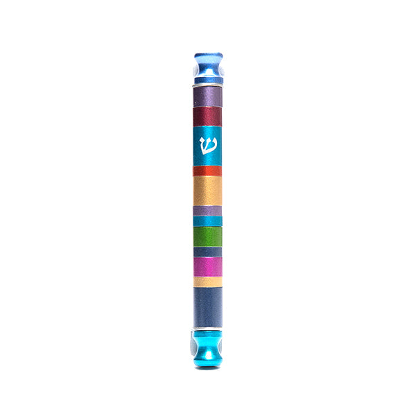 מזוזה לקלף 10 ס״מ - צילינדר - פסים - צבעוני
