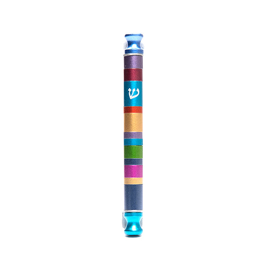 מזוזה לקלף 10 ס״מ - צילינדר - פסים - צבעוני