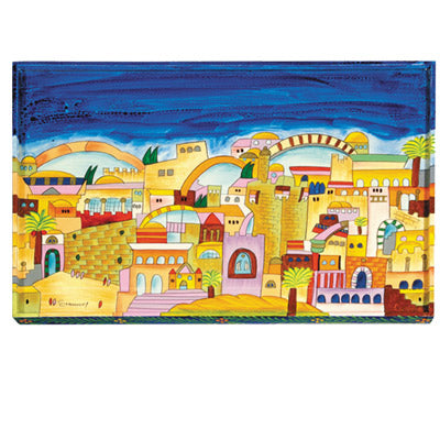 קרש חלה - ציור יד על עץ - ירושלים